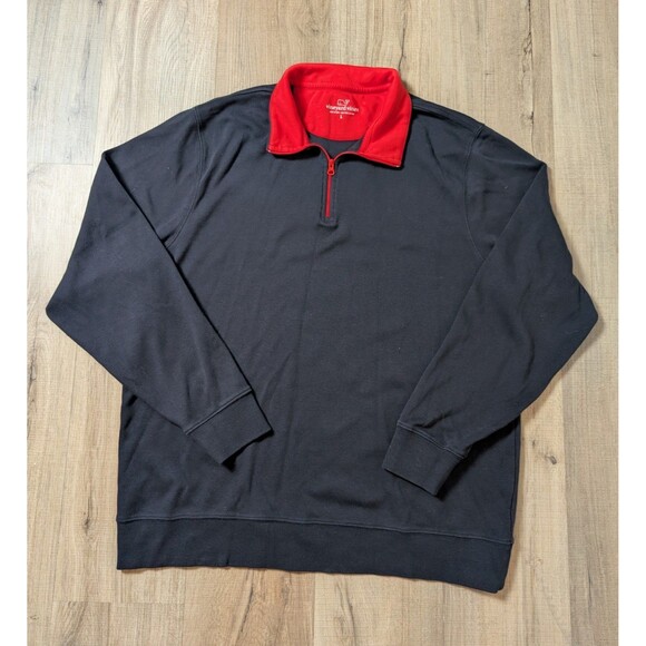 Vineyard Vines Size L Sweater 1/4 Zip Soft Pima Cotton Long Sleeve Preppy Casual - Picture 2 of 8